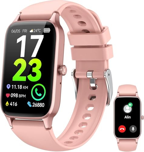 Montre Connectée Homme Femme, 1.57HD Smartwatch avec Appel Bluetooth, 110+Sportifs Montre Sport avec Cardiofréquencemètre/SpO2/Sommeil/Podometre, Etanche IP68 Montre Intelligente pour Android/iOS