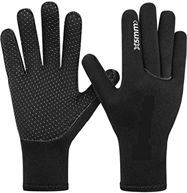 Guanti da nuoto antigraffio in neoprene da 5 mm, da uomo, da donna, for tenere al caldo i guanti da immersione for la pesca, il kayak, il surf, la caccia subacquea Ampia Gamma Di Applicazioni(L)
