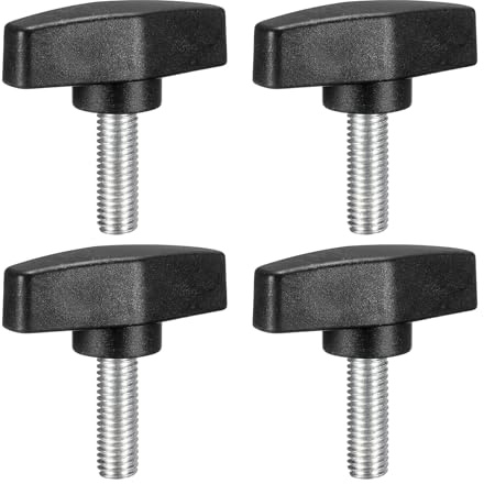QUARKZMAN 4 Stück Flügelschraube M10 x 30mm, RändelschraubeDaumenschrauben Griff, Edelstahl T-förmige Klemmschraubenknopf für Schnellentfernung Handfestziehen Knopfersatz