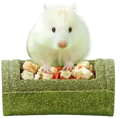 Giocattoli da masticare - per cibo per piccoli animali, coniglietto di criceto cincillà naturale, gabbia per gioco di arricchimento per alleviare la noia, robuste forniture per animali domesti