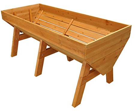 Selections Veg Trough Large Wooden Raised Vegetable Bed Planter