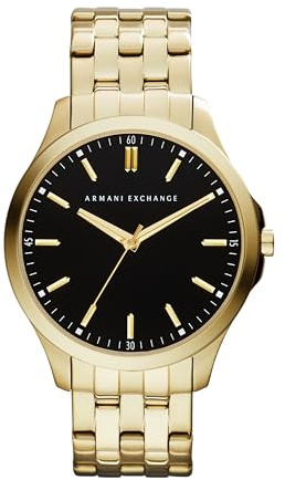 Armani Exchange Watch For Men, Quartz Three hand movement and 45mm Case Size with Stainless steel strap