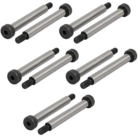 sourcing map 10Stk. 40Cr Stahl Schulter Bolzen 8mm Schulter Dmr. 60mm Länge M6x12mm Gewinde de