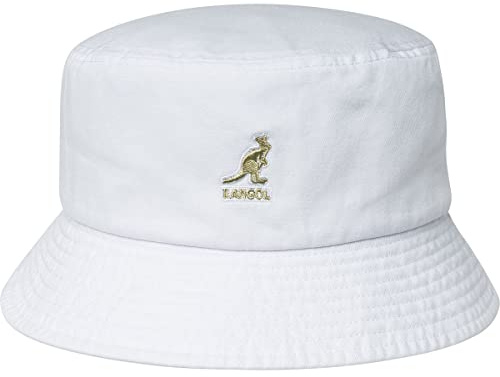 Kangol Damen Washed Bucket Baskenmütze, weiß, XXL