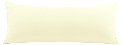 PiccoCasa Kissenbezug langes Kissen Kopfkissenbezug lang mit Reißverschluss aus Mikrofaser Serie 1800 für Körperkissen Schlafkissen Beige 50x140cm