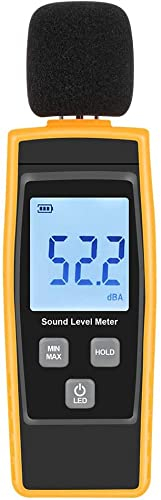 Digital Schallpegelmessgerät, Tragbare Schallpegelmesser 30dB bis 130dB Geräuschpegelmessgerät mit LCD-Display A/C Gewichtet für Heimwerkstätten Fabriken und Straßen Verwendet Werden