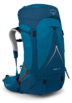 Osprey Atmos AG LT Herren-Trekkingrucksack, 65L Small/Medium, Blue
