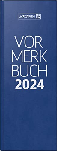 BRUNNEN Tageskalender Modell 786 2024 2 Seiten = 1 Tag Blattgröße 11 x 29,7 cm blau