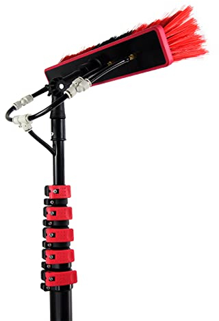 Ddasam Teleskopstange Wasserführend für Solaranlagen und Fenster - Teleskopstiel Wassergefüllte - Telescopic Pole,Teleskopbesen Teleskopstange+mit+Wasseranschluss(5.4M/18FT)