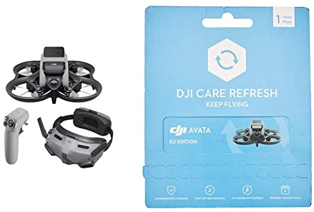 DJI Avata Explorer Combo - Drone FPV con fotocamera, quadricottero UAV, video stabilizzati in 4K & Care Refresh 1-Year Plan (DJI Avata)