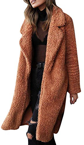 DABAOK Long Winter Jackets For Women Uk Jacket with Zipper for Women Front Outerwear Sleeve Jacket Women Open Women's Coat Jacket Women
