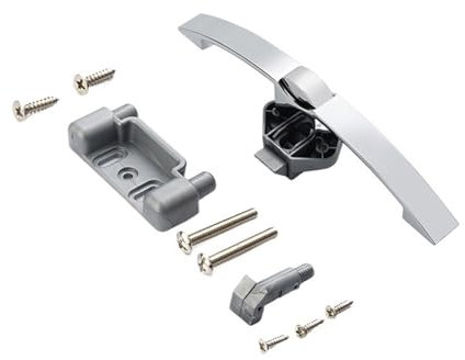 5 Stück Wohnmobil-Autoschrank-Schlossgriff, Push-Lock, Wohnmobil-Wohnwagen-Bootsschloss, Schubladenriegel, Knopfschloss, Möbeltürschloss-Hardware (Color : Bright Chrome 128mm)