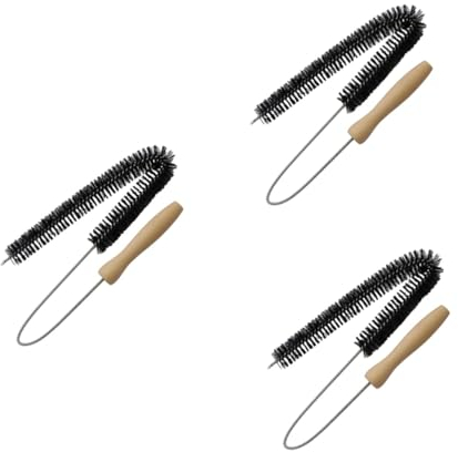 IMIKEYA 3pcs Multi-use Dryer Vent Cleaning Brush Fridge Coil Brush Flexible Pipe Hard Bristle Non-Slip Handle