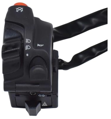 12V Motorrad Schalter Power Warnlicht Hupe Universal Griff Schalter Zu 7/8' 22mm Lenker