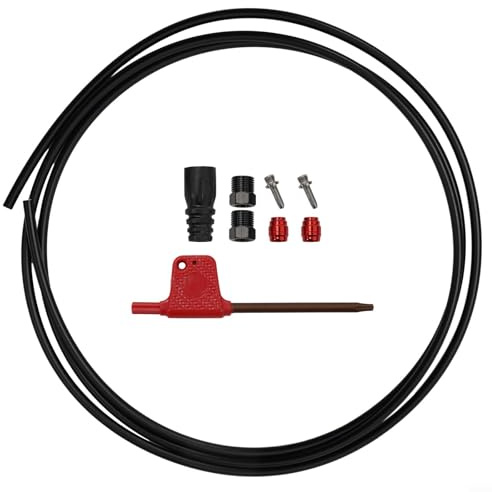 Hasaller 2m Fahrrad-Hydraulik-Scheibenbremsschlauch Ersatzleitungs-Set Passend für SRAM RED AXS Force AXS für ETap Mountainbike Rennrad Schwarz (schwarz)
