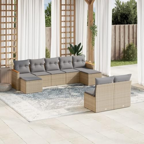 Festnight Loungemöbel Set mit Stauraum Gartenlounge XXL Groß Garten Lounge Rattan Sofa Outdoor Polyrattan Gartensofa Terrasse Terrassenmöbel Gartenmöbel Ecklounge Couch Sitzgarnitur