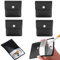 4 pcs Posacenere portatile, posacenere tascabile, posacenere tascabile, posacenere portatile per sigarette, posacenere tascabile ignifugo, sacchetto a prova di odore, PVC ignifugo, nero