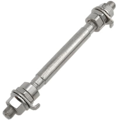 Meuey Lyot Bike Axle 140mm Bicycle Multiple Speed Front Hub Axle 3/8 Silver 26TPI Wheel Cone Lock Nut Washer Kit 1PCS