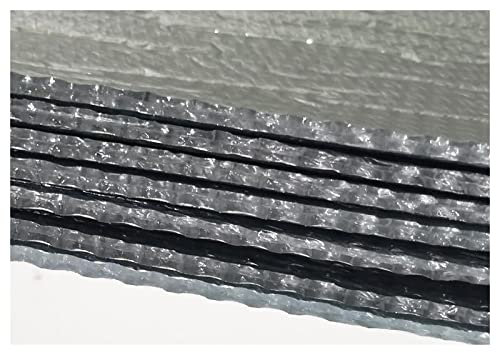 Isolant Thermique en Film Aluminisé Panneaux réflecteurs de radiateur en Feuille d'isolation Rouleau d'isolation réfléchissant la Chaleur Double Face, 4-5 mm, barrière Thermique Auto-adhésive, isolat