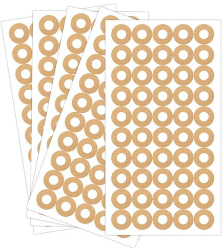 2500 Pcs Kraft Hole Reinforcement Stickers,Self-Adhesive 0.25 Diameter Hole Labels for School Home Paper Sheet Binder