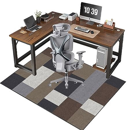 Rutschfeste 120 x 160 cm Stuhlmatte für Teppichböden, Stuhlmatte für Schreibtische, Büro und Zuhause, Teppichschutz, leichtes Gleiten, schützt niedrige und keine Florböden