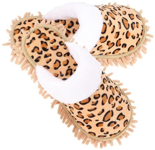 Ipetboom 1par Zapatillas De Mop Chenille Lavables Zapatillas De Barrido Para Limpieza De Pisos Calzado Práctico y Silencioso Para Mediana