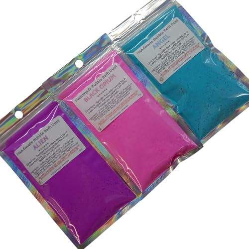 Set of 3 Perfume Bubble Bath Dust - Bath Bomb Dust with Lasting Bubbles Contains Epsom Salt