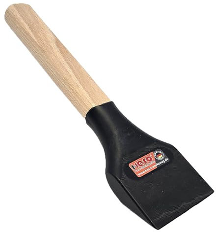 HERO Klotzhebel Klotzkelle Klotzheber aus Kunststoff mit Holzgriff Montage Hebel Verglasungslöffel Klotzlöffel Heber für Verlasung/Einglasen von Fenstern, Rolladenkasten, Fliesen, Türen Werkzeug