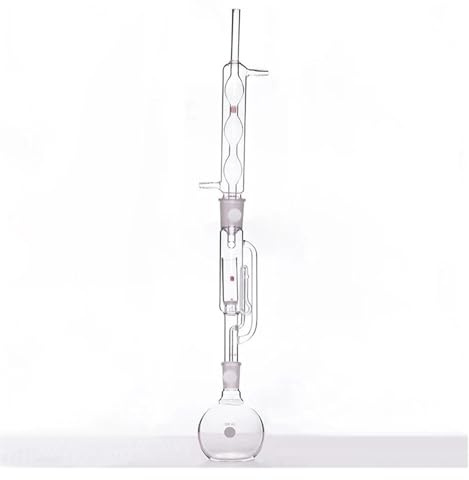 ZZCYLIUXY A Complete Set of soxhlet Fat Extractor, Extraction Sleeve+Spherical Condenser+Fat Extraction Tube+Flat Bottomed Flask(ZH112534C)