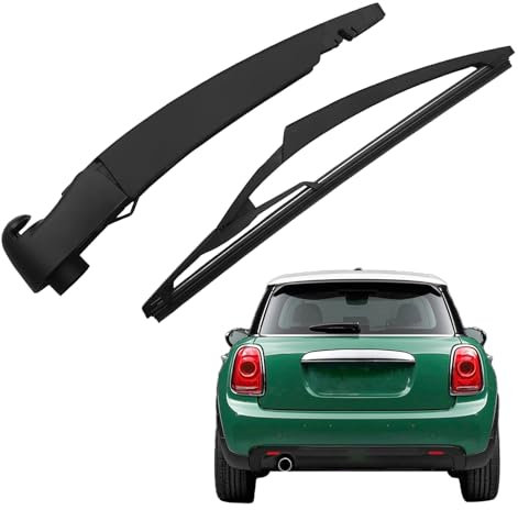 Rear Wiper Arm Blade and Arm Set,Back Windscreen Wiper Assembly Replacement Car Rear Wiper Blade Kit Automotive Wiper Blades for Mini Cooper R56 2007-2015,Black