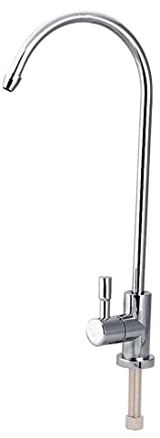 1/4 Grifo de Osmosis Inversa, Cromada Grifos de Cocina del Agua Potable, Gire la Sola Grifo del Fregadero Aleación de Zinc para Cocina Bar Fregadero