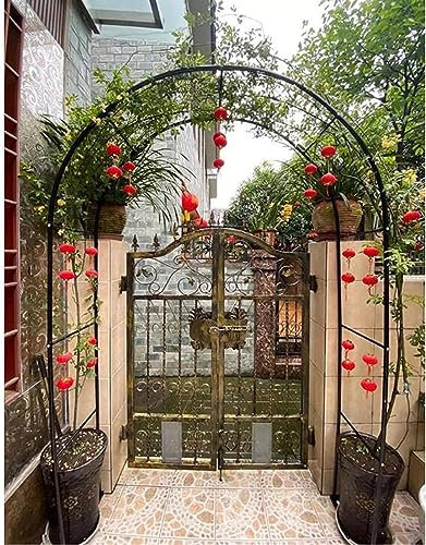Arche de Jardin en Treillis métallique Robuste, Large de 240 cm, pour décoration de Mariage, Arche de rosiers et Support pour Ballons