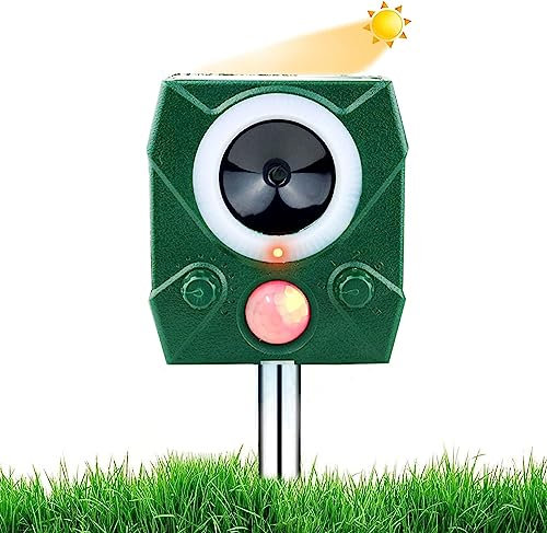 Repellente Gatti,Piccioni ultrasonico esterno,Spaventatore per gatti ad ultrasuoni, Fermare Gatti, Scoiattoli, Cani, Volpi e Altri Animali