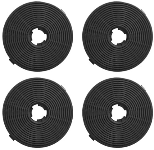Daaxing 2/4PCS Cooker Hood Filter,Activated Carbon Filter Fits For Kitchen Range Hood Replacement Parts Accessories,135x135x18mm (4PCS)