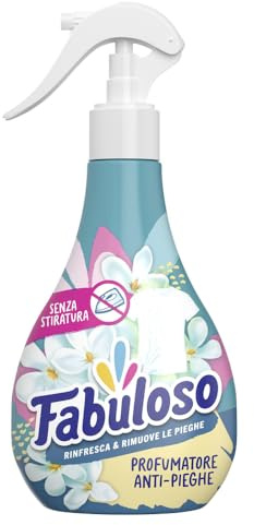 Fabuloso Spray Antipiega per Tessuti e Vestiti, 250ml | Spray antipiega per tessuti, Rinfresca i vestiti ed elimina le pieghe, Dermatologicamente testato, Non serve stirare