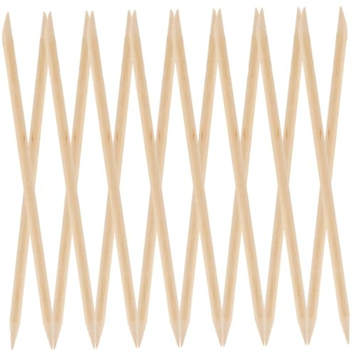 Zerodeko Palitos de Madera para Manicura y Cutículas 200 Unidades Tamaño Estándar Herramienta para Uñas Doble Punta Cuidado Profesional en Casa y Viaje