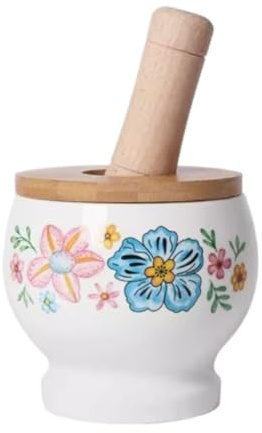 TOTIKI Mortaio e Pestello Pestello for Aglio in Ceramica, Mortaio in Pietra, Barattolo for Frantumazione Domestica, Set da Cucina Set Cucina