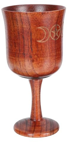 VALICLUD Cáliz de Madera Natural para Rituales y Decoración de Mesa, Adorno de Escritorio Adecuado para Ceremonias y Almacenamiento de Artículos Pequeños