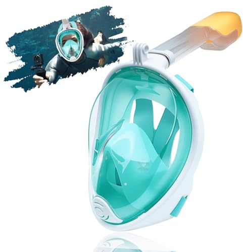 Schnorchelmaske Eerwachsene, Yanghad Schnorchelset, Taucherbrille, Diving Mask with Snorkel, Tauchmaske, Anti-Beschlag-Kanaldesign mit Doppeltem Luftstrom, Stoßfestes Visier