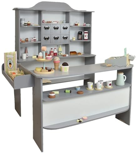 Roba Kaufladen aus Holz - Großer Kaufmannsladen für Kinder - Marktstand - Shop