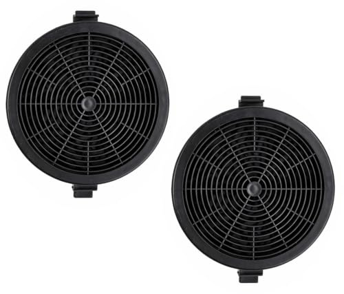 Merzio 2 Pcs Universal Carbon Filter for Cooker Hoods, Activated Carbons Replacement Filters for Kitchen Extractor Vent Fan, Recirculating Odour and Grease Absorber, 113mmx19mm