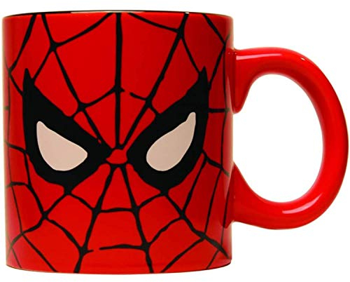 Silver Buffalo Marvel Spider-Man Face Jumbo Ceramic Coffee Mug, 20-Ounces, Red(Pack of 1)