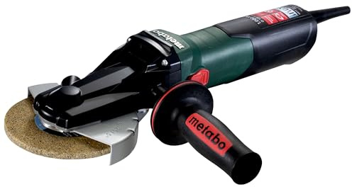 metabo WEVF 10-125 Quick Inox Flachkopf-Winkelschleifer, 1000 W, 125 mm | Fuer Edelstahlbearbeitung, variable Drehzahl, 7600 U/min, Marathon-Motor, Inox-Schleifmaschine mit Zubehoer, 2.3 kg