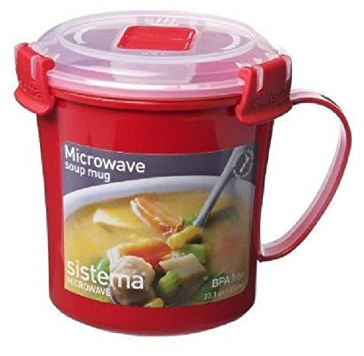 SISTEMA Mug a soupe micro-ondes a clips - 656ml