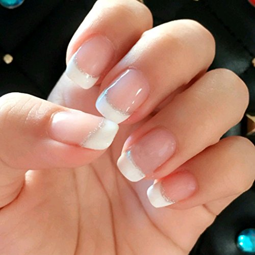 Jovono Bellarina Künstliche Fingernägel, zum Aufdrücken, für Frauen und Mädchen, Nuderosa, mittelgroß, 24 Stück