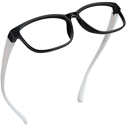 LifeArt Blaue Licht Blockieren Brille, Anti-Augen-Müdigkeit, Computer Lesebrillen, Gaming Brille, TV Brille für Frauen Männer, Anti UV, Anti Glare (Schwarz, 0.75 Vergrößerung)