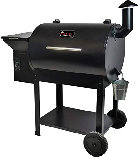 ACTIVA Smoker Grill El Paso I Pellet Smoker mit automatischer Pelletzuführung & Thermometer I Edelstahl-Grill für BBQ & Räuchern