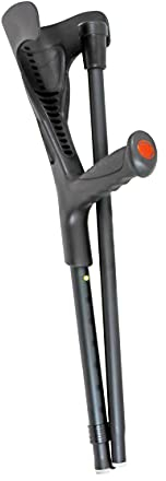 PEPE Mobility - Krücken Faltbar Schwarz, Unterarmgehstützen Höhenverstellbar, Gehhilfe Orthopädische