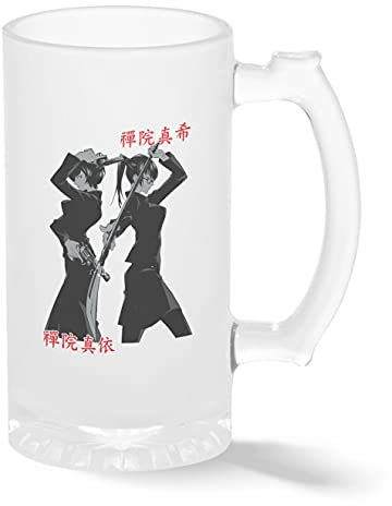 Maki Zenin and Mai Zenin Jujutsu Kaisen Anime Manga Art Transparent Bierkrug Stein 500ml