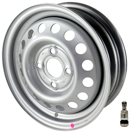 p4U Jante en acier pour remorque - 4 J x 13 - 100 x 4 ET30 - Charge maximale : 500 kg - ML 57 caravane (+ valve à vis)